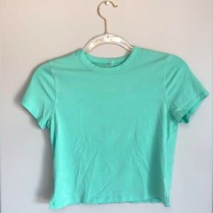 Lululemon- Classic-Fit Cotton-Blend Tee Wild Mint Size 2